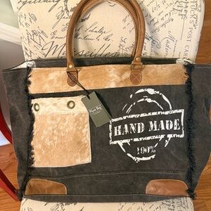 NWT Myra Bag Tan and Black Travel Bag